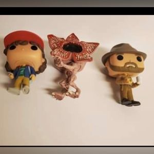 Stranger Things Funko Pop Vinyl Figures Hopper Demogorgan Dustin